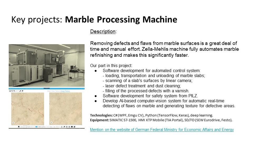 Removing defects and flaws from marble surfaces is a great deal of time and manual effort. Zella-Mehlis machine fully automates marble refinishing and makes this significantly faster.