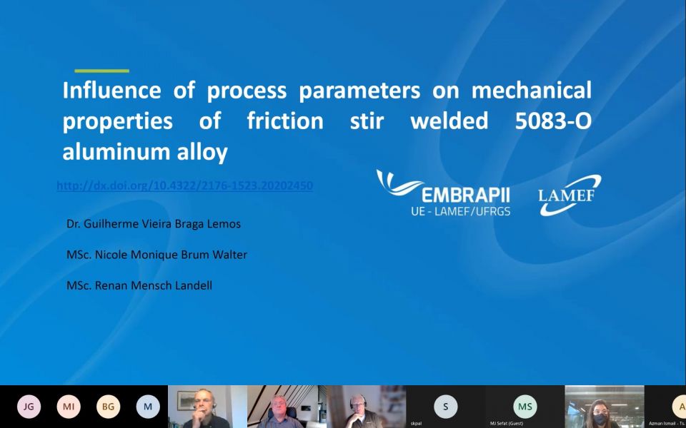 Influence of process parameters on mechanical properties of friction stir welded 5083-O aluminum alloy